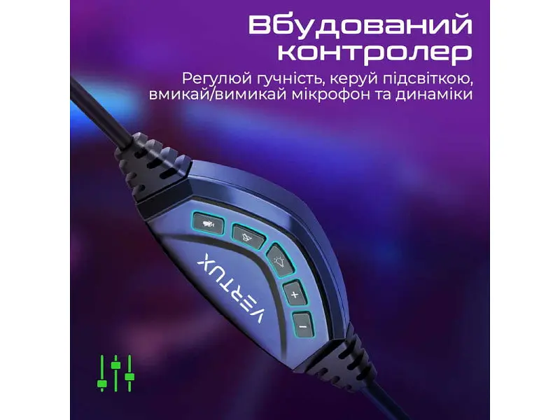 Навушники з мікрофоном Vertux Sirius 7.1 USB Black (sirius.black) - фото 7
