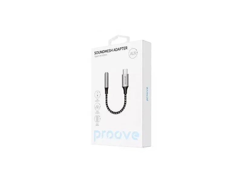 Адаптер 3.5mm Proove SoundMesh Type-C to 3.5 mm Gray (ACSM00005201) - фото 3