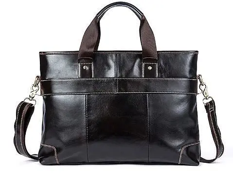 Сумка під ноутбук з гладкої шкіри 14890 Vintage коричнева - фото 2
