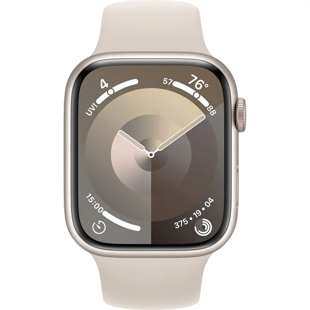 Смарт-часы Apple Watch Series 9 GPS 41mm Starlight Aluminum Case with Starlight Sport Band S/M [MR8T3] [92650] - фото 2