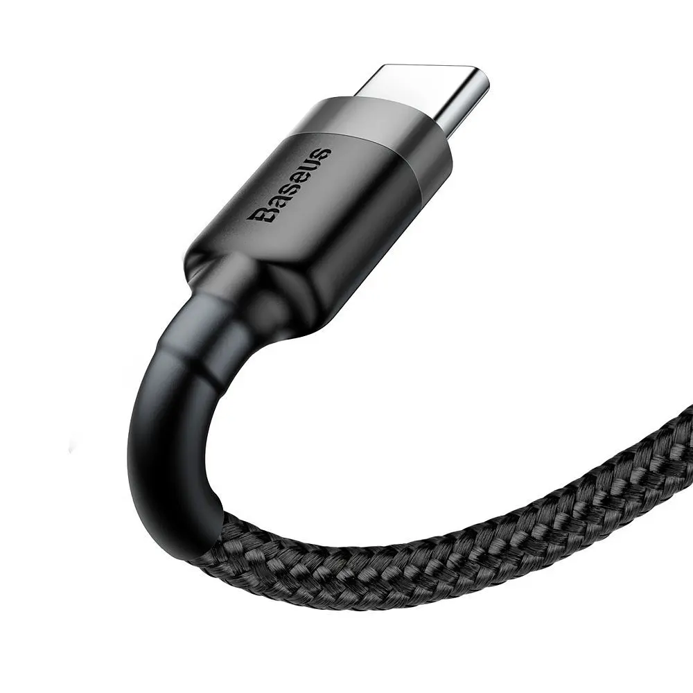 Кабель Baseus Cafule USB to USB-C 2A 1m (CATKLF-BG1) Black [67414] - фото 3