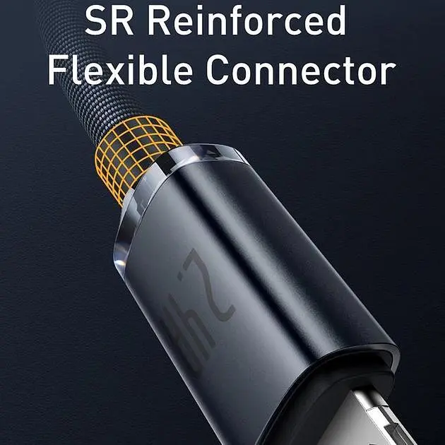 Кабель Baseus Crystal Shine Series Fast Charging Data Cable USB to iP 2.4 A 2 m Black (CAJY000101) - фото 5