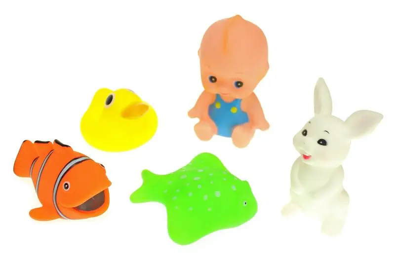 Набір іграшок для ванної страви Пупс і тварини BLS59-20 5 штук в пакеті YG Toys