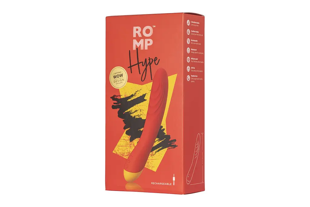 Вібратор для точки G та клітора Romp Hype, гнучкий, особливо м’яка головка, 10 варіантів стимуляції - фото 7