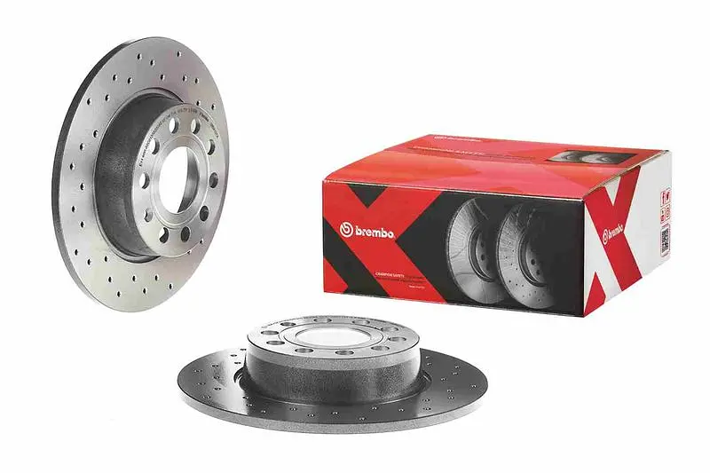 Диск гальмівний задній невентильований Seat Leon II-IV, Ateca, Altea 03-25р Brembo (08.B413.1X) - фото 2