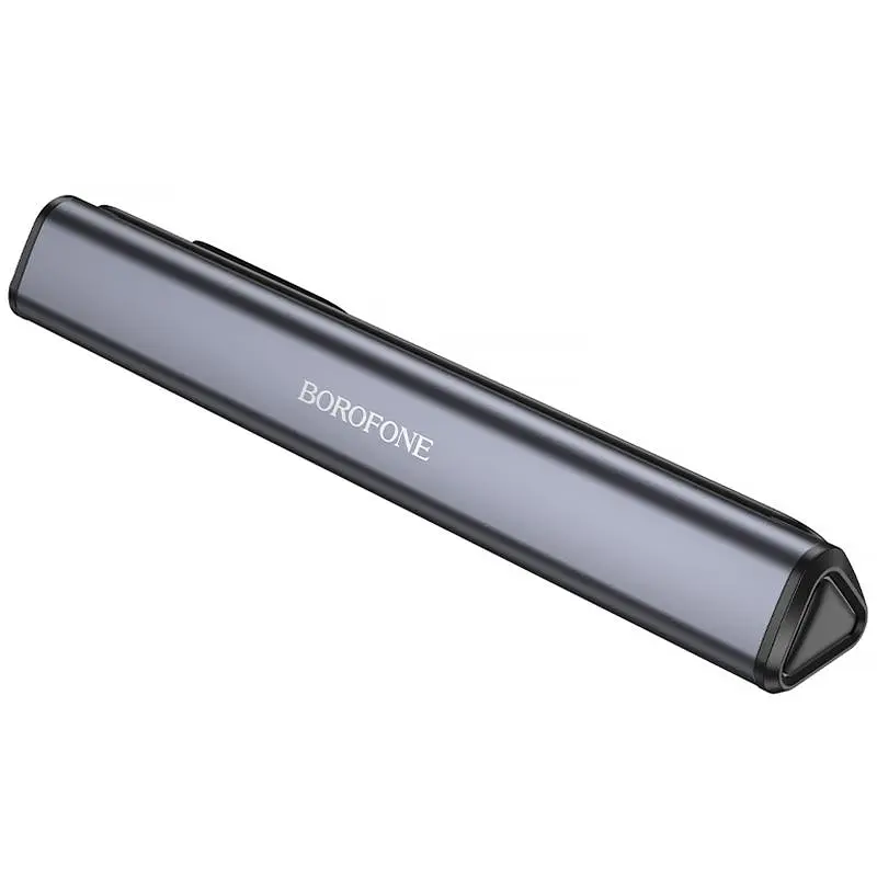 Автовизитка Borofone FC3 Ronny Black/Metal gray - фото 3