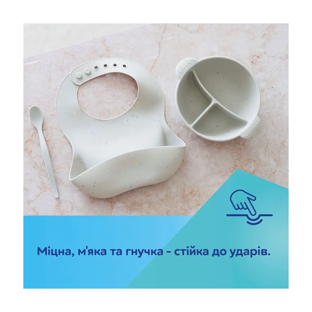 Тарілка дитяча Canpol babies Dots силіконова на присосці з секціями рожева (51/403_pin) - фото 2