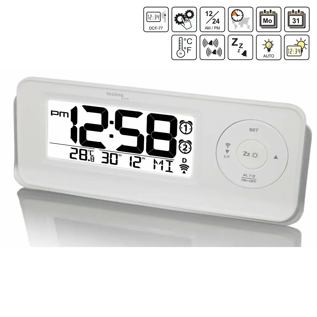 Годинник настільний Technoline WT498 White (WT498) - фото 4