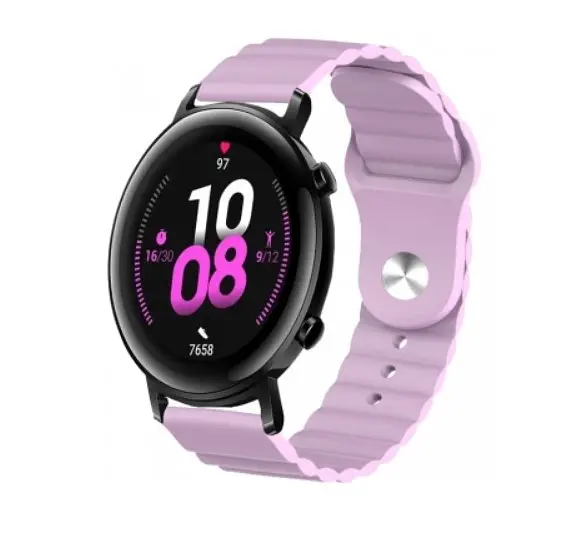 Ремінець BeWatch для Amazfit BIP/Bip Lite/Bip U/Pro/Mini/GTS/GTS 2 (E)/GTR 42мм силіконовий 20 мм Wave Лавандовий (1010703) - фото 6