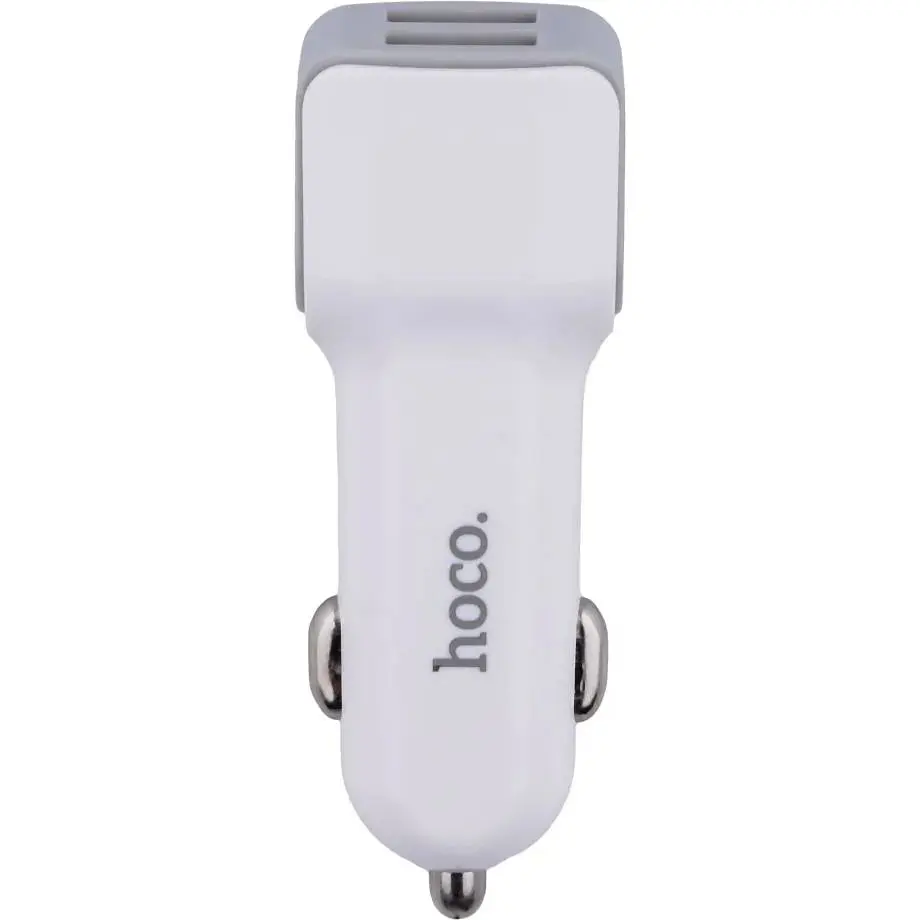 Авто зарядний пристрій Hoco Z23 2USB Lightning колір Білий - фото 5