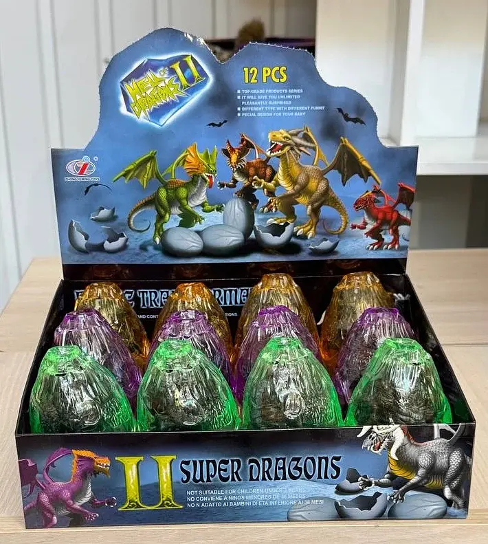 Іграшка-сюрприз у кулі «Супердракон» зелений, Dino Toys - фото 2