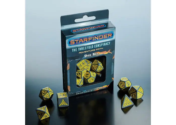 Набір кубиків Starfinder Threefold Conspiracy Dice Set , 7 шт. (STAR3C) - фото 3