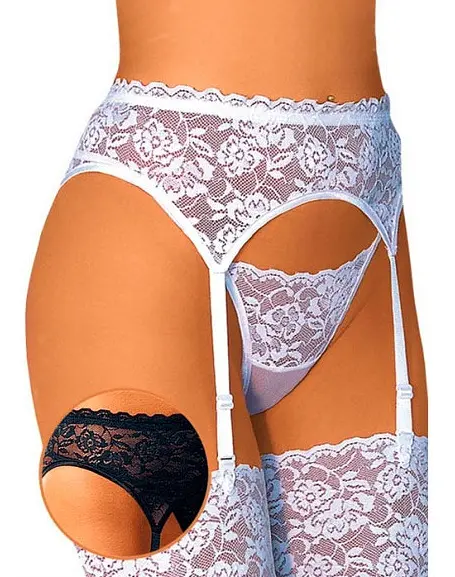 Стринги та пояс для панчох Garterbelt SOFT LINE, ніжність та витонченість Orion 330526 19603 - фото 4