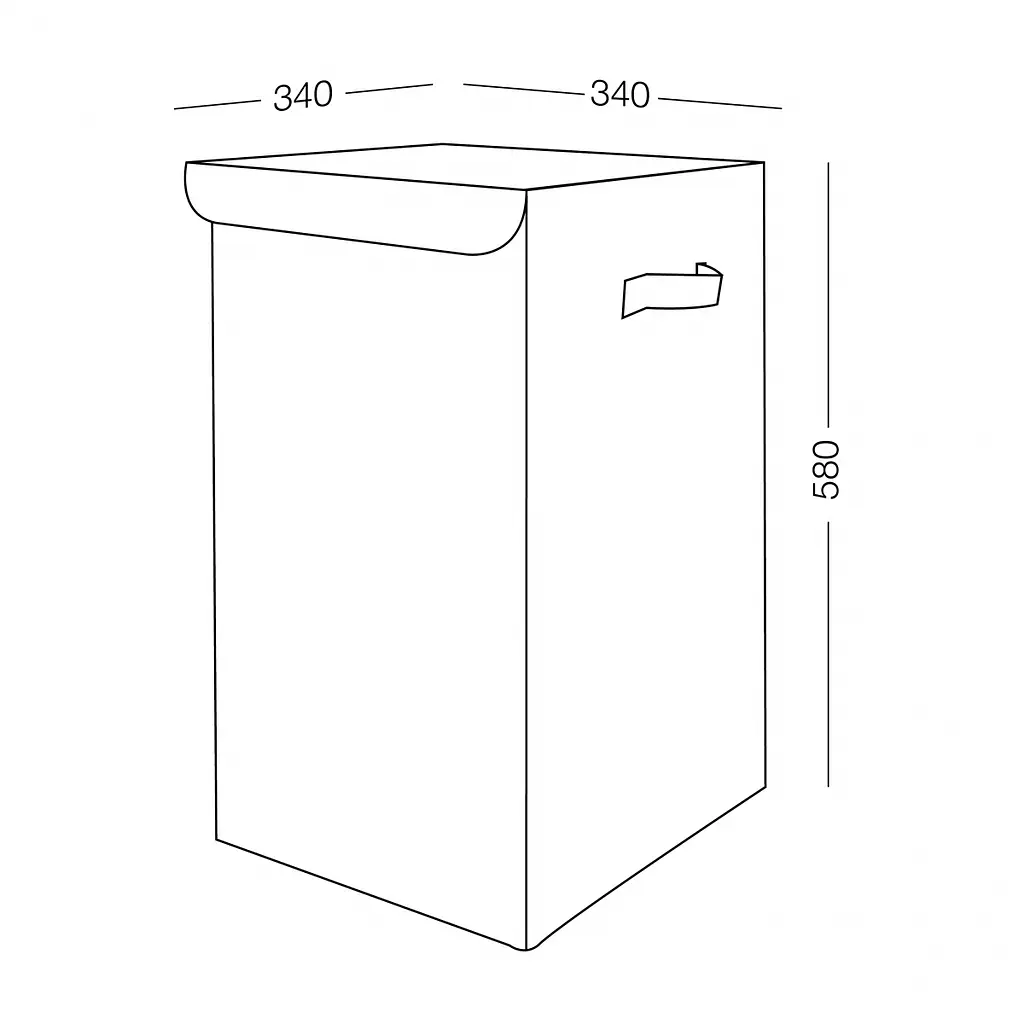Ящик для зберігання МВМ My Home текстильний з кришкою 340х340х580 мм сірий (TH-02 GRAY) - фото 10