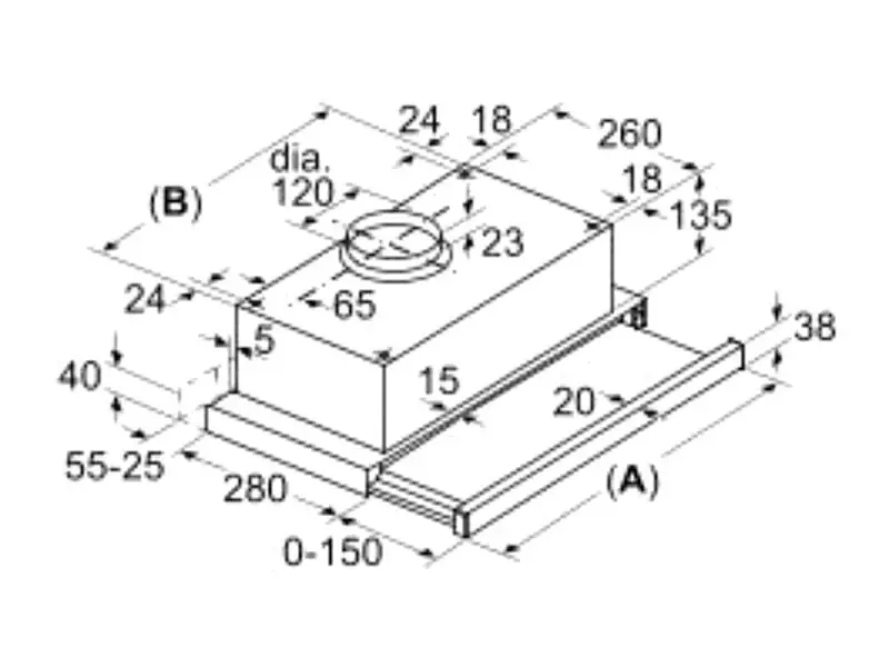 Витяжка телескопічна Bosch DFT63CA51T - фото 2