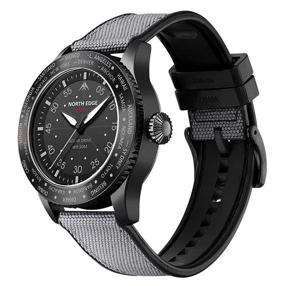 Чоловічий водостійкий тактичний годинник North Edge Mach New (Чорний) - фото 4