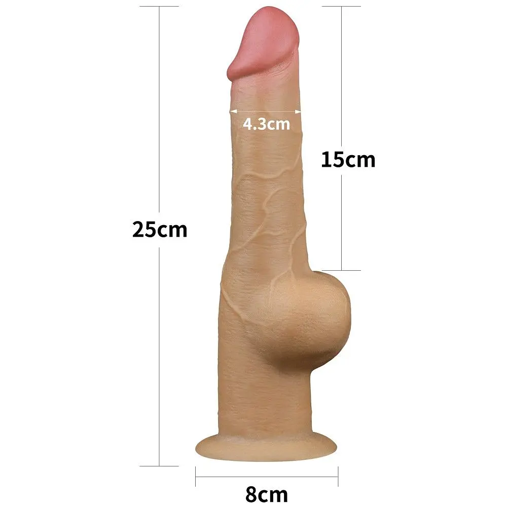 Фалоімітатор LoveToy 9.5" Handle Cock, 25 см (тілесний) - фото 11