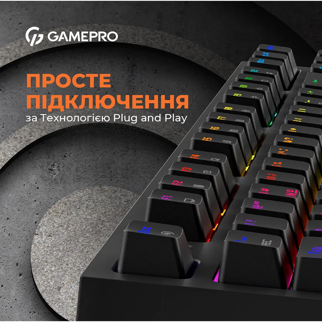 Клавіатура GamePro Red з Hot-Swap RGB Black дротова механічна (MK180B) - фото 13
