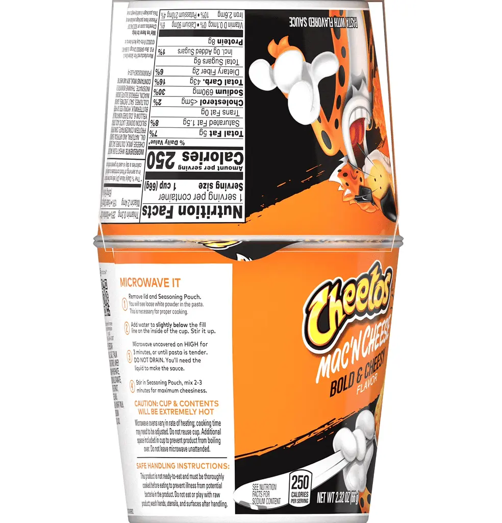 Макарони Cheetos Mac'N Cheese Pasta Bold and Cheesy Flavor 4шт, 264г - фото 6