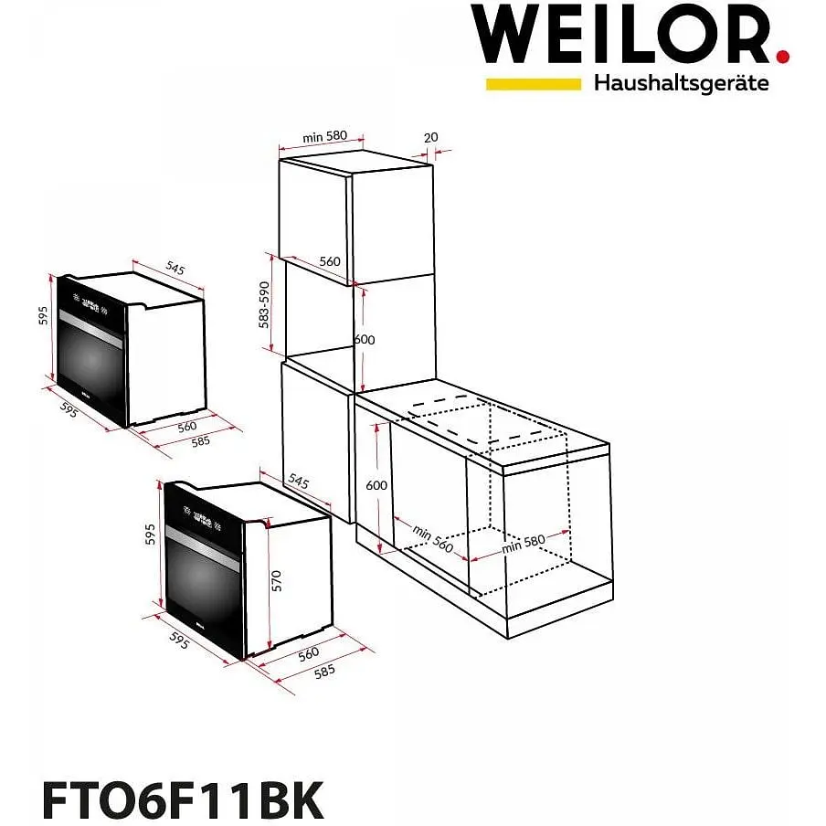 Духовой шкаф Weilor FTO6F11BK - фото 21