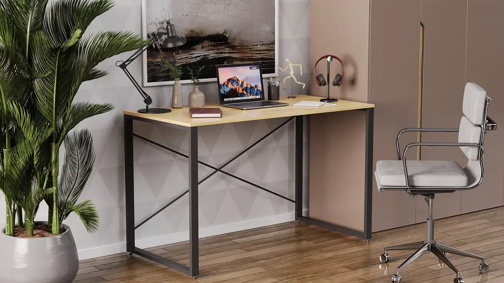 Письмовий стіл Ferrum-decor Серії Конект 75x120x60 чорний ДСП Дуб Артізан 16мм (FRD-104203) - фото 3