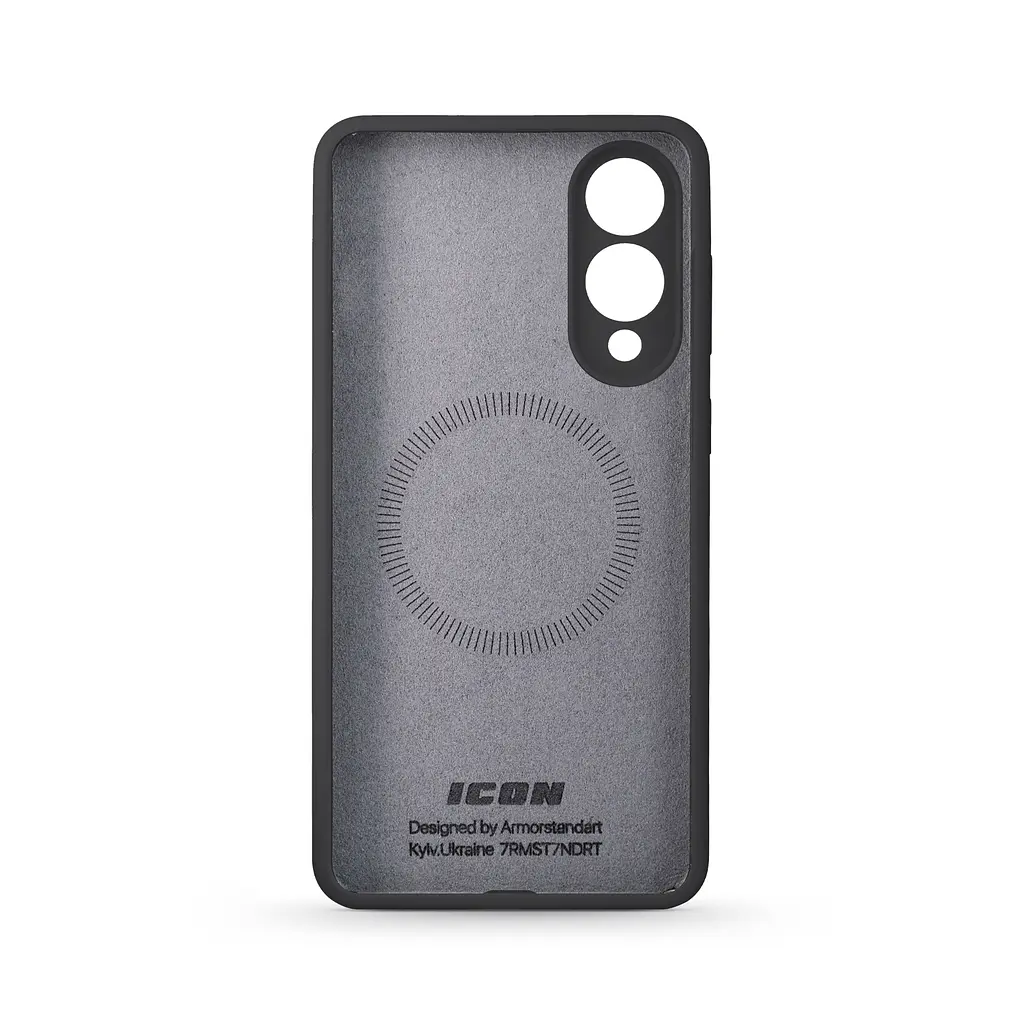 Силиконовый чехол с MagSafe для Samsung Galaxy S25 Edge 5G, ICON2 MagCase, черный, противоударный, панель с мягкой подкладкой, защита всего корпуса, поддержка беспроводной зарядки, совместим с защитными стеклами и пленками, ArmorStandart (ARM88091) - фото 2