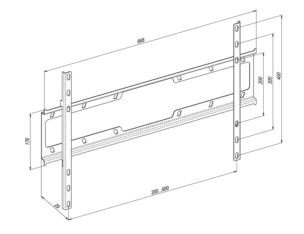 Крепление ТВ фиксированное Simpler 68EP 40-80 KSL teh0013006 - фото 5