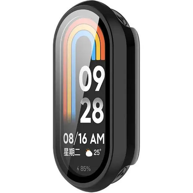 Чохол-накладка DK для Xiaomi Mi Smart Band 9 Пластик Gloss Glass Full Cover (black) - фото 3