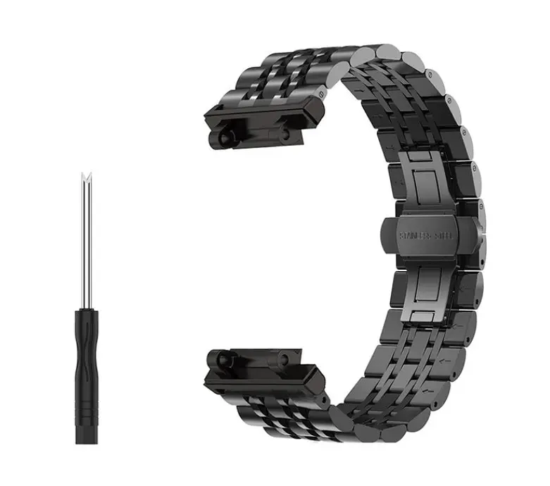 Металлический ремешок Primolux Steel Link для часов Xiaomi Amazfit T-Rex 2 (A2170) Black - фото 4