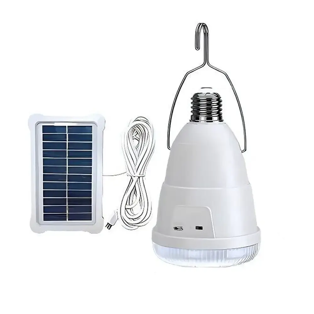 Кемпінгова акумуляторна LED лампа Solar AP-3631 із сонячною панеллю та гачком E27