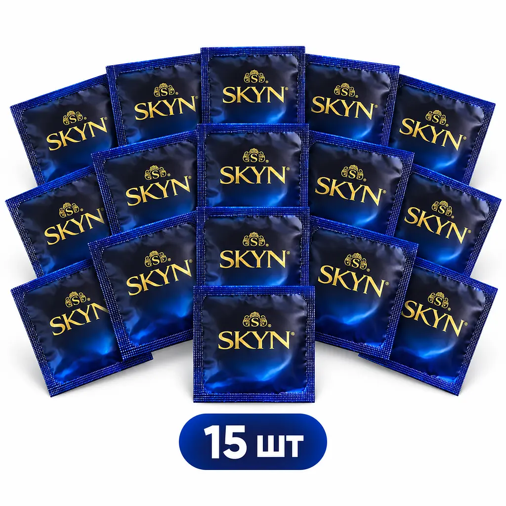 Презервативи Skyn Extra Lube безлатексні 15 шт — поліізопренові презервативи з додатковою змазкою поштучно
