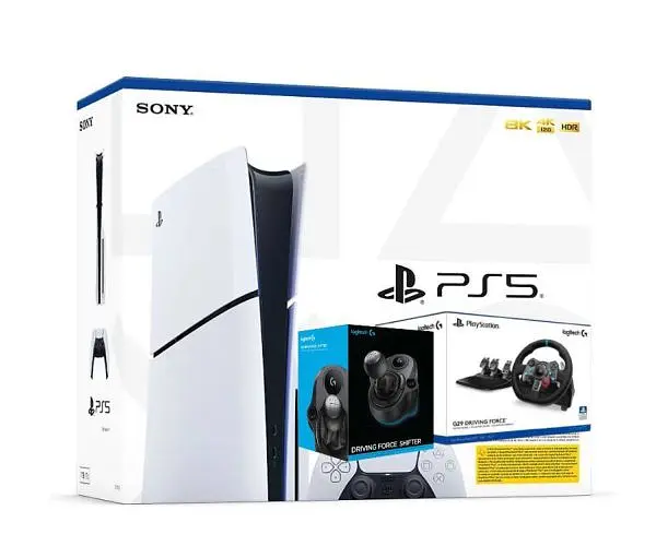 Ігрова консоль Sony PlayStation 5 Slim 1 ТБ + Кермо та педалі Logitech G29 Driving Force Racing Wheel + Важіль перемикання передач Logitech G Driving Force Shifter - фото 8