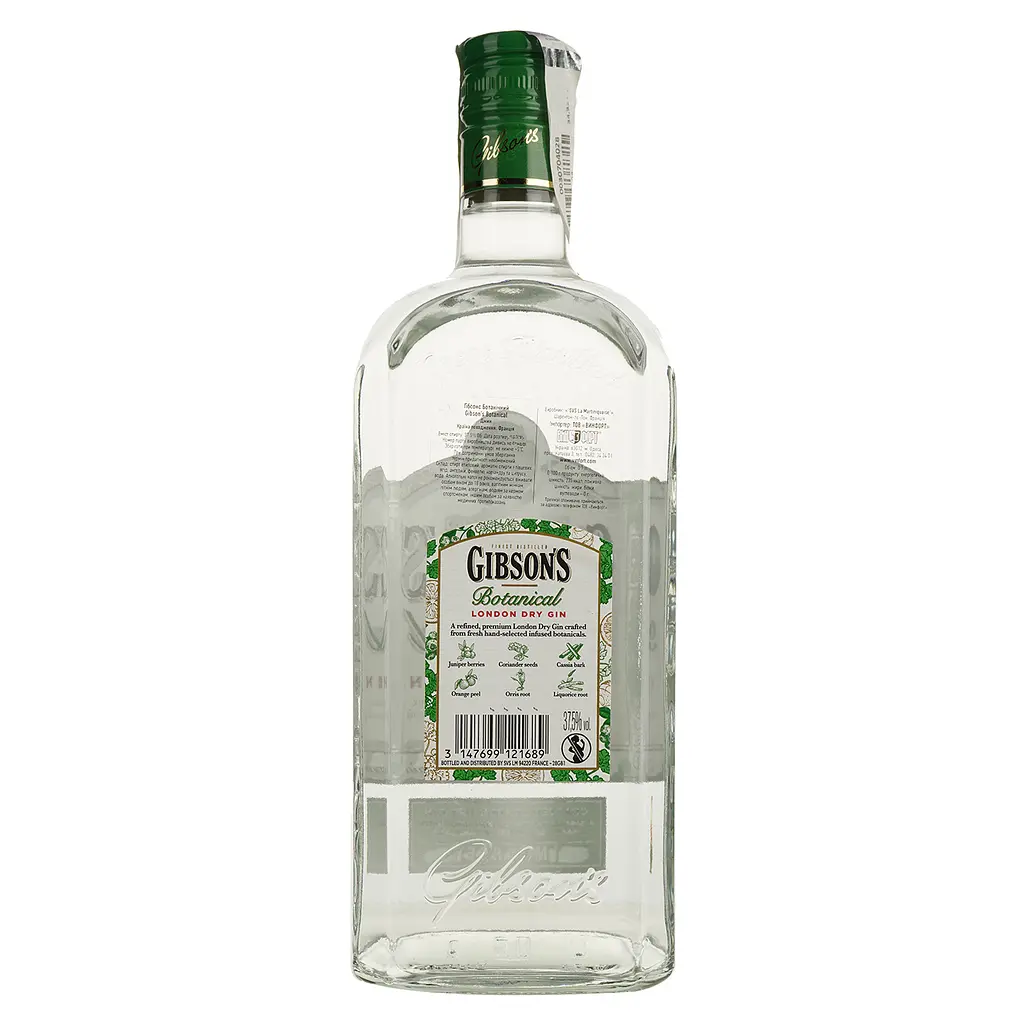Джин Gibson's Botanical London Dry Gin 37.5% 0.7 л - фото 2