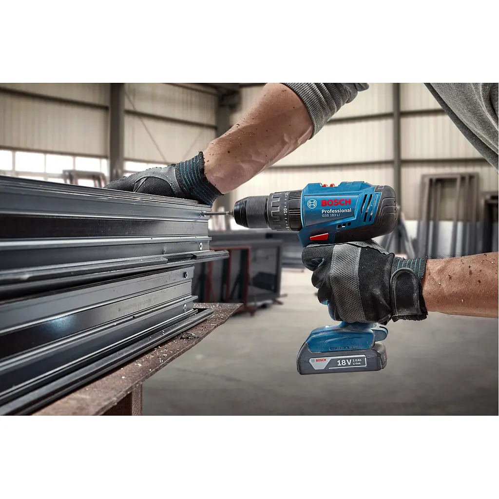 Шуруповерт Bosch GSB 183-LI 18V, 1х2Ah, 21-56Нм, 374-1815 об/хв, кейс (0.601.9K9.101) - фото 7
