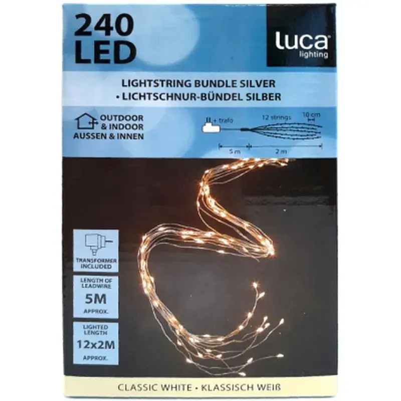 Гірлянда Luca Lighting Оберемок струн 2 м срібна струна теплий білий (8718861853377) - фото 2