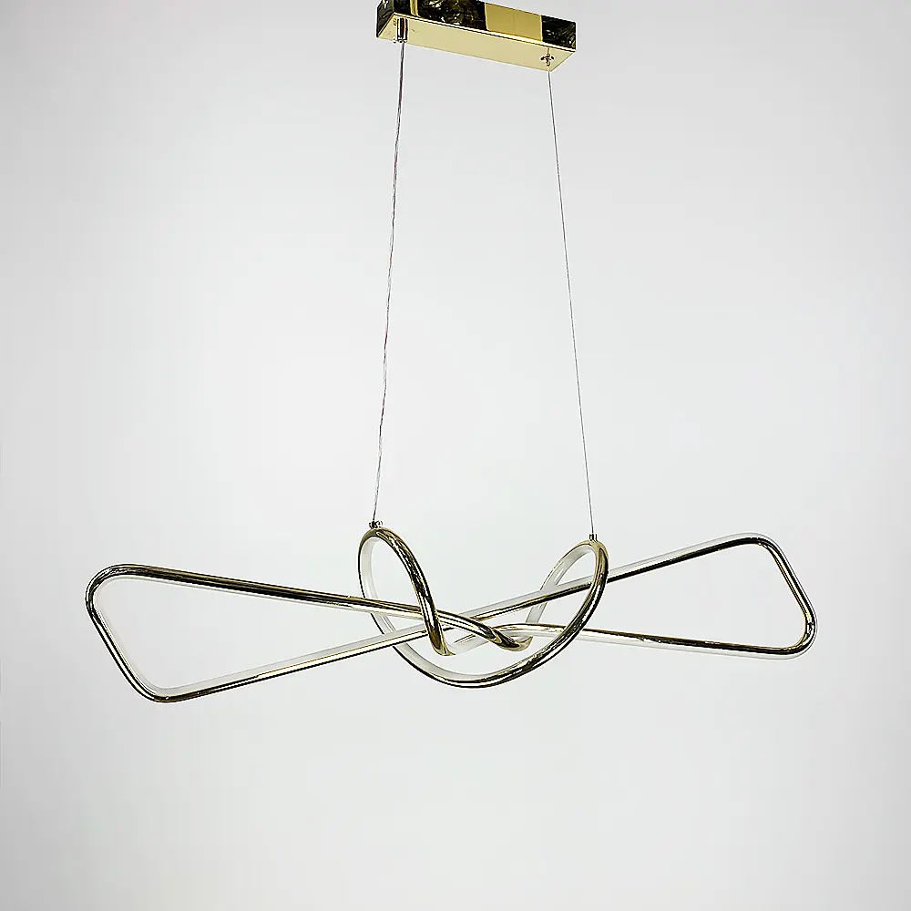 Современная золотая люстра AVIZE в двух размерах Line.F Длина 85 см - фото 10