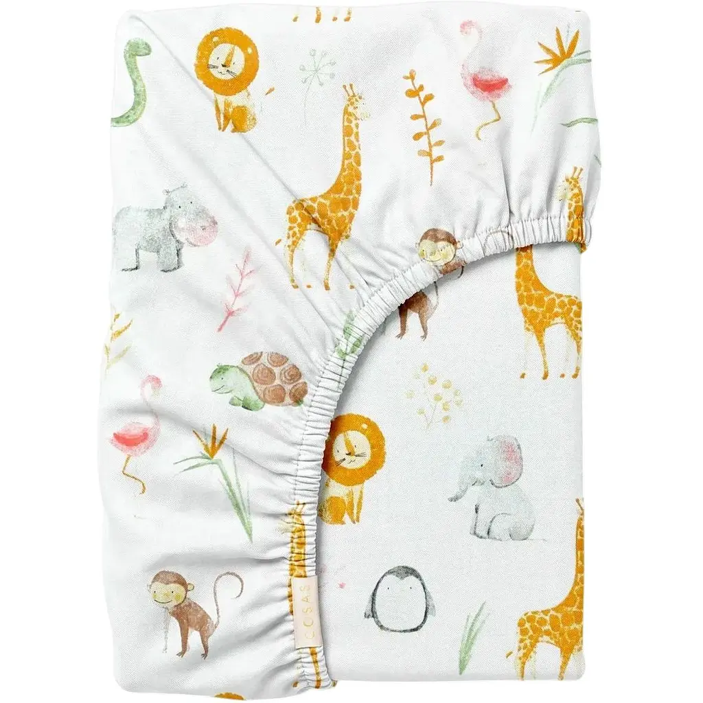 Простирадло на резинці для коляски та люльки Cosas Africa Zoo 40х80х5 см (AfricaZoo_FittedStroller_40х80)