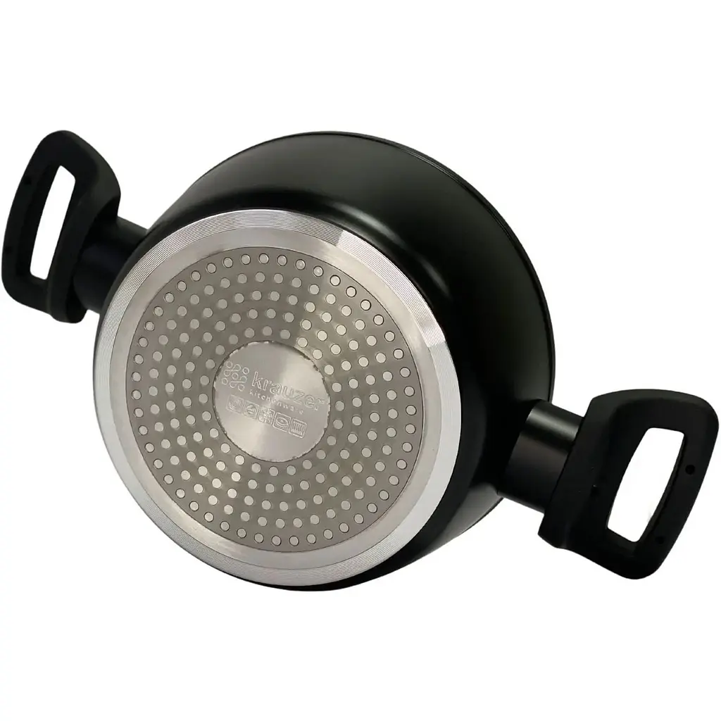 Жаровня Krauzer Titanium Line с крышкой 16 см 1.2 л (78114) - фото 4