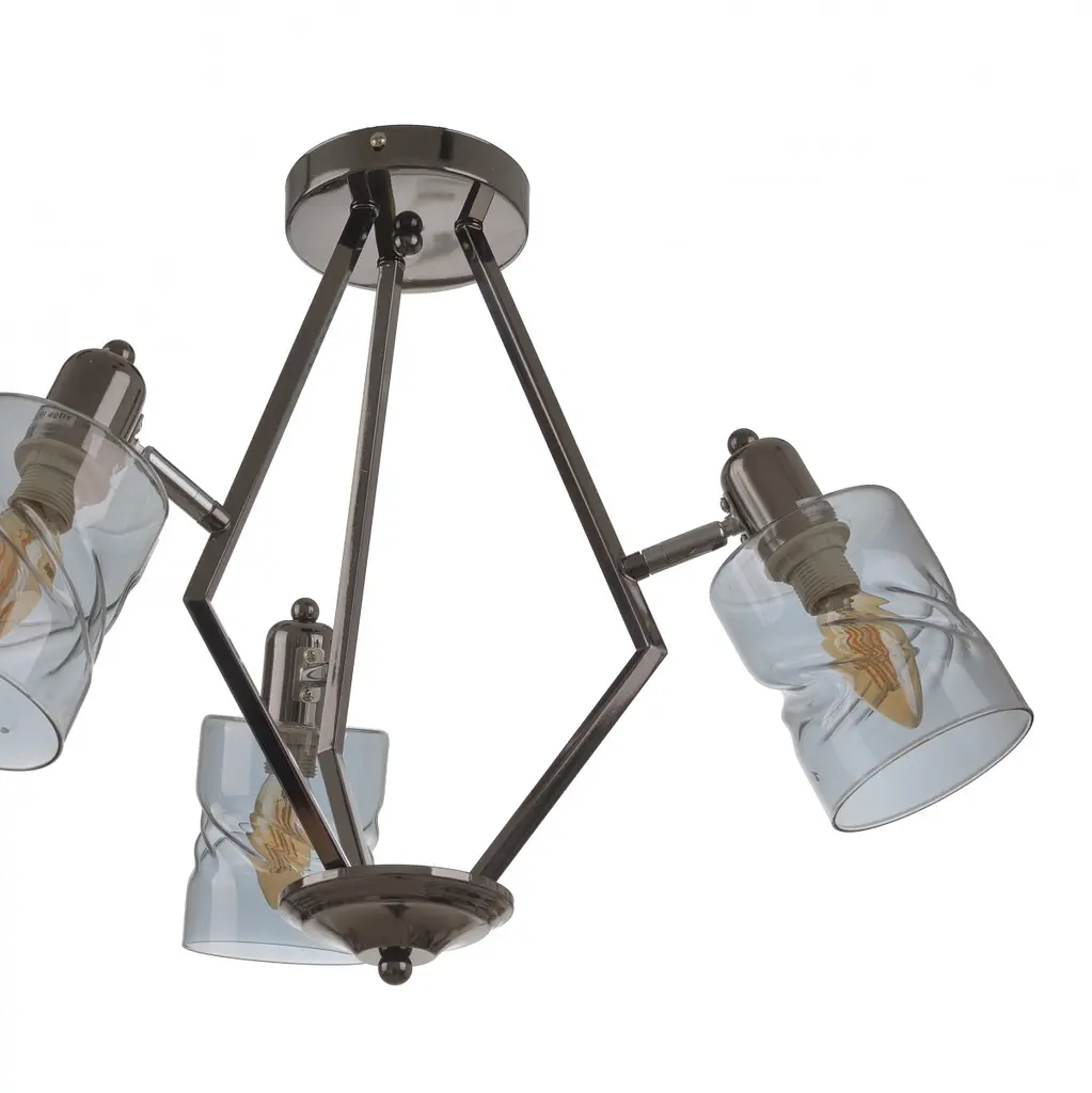 Люстра потолочная Brille в спальню E14 40W BK (LK-668C/3) - фото 4