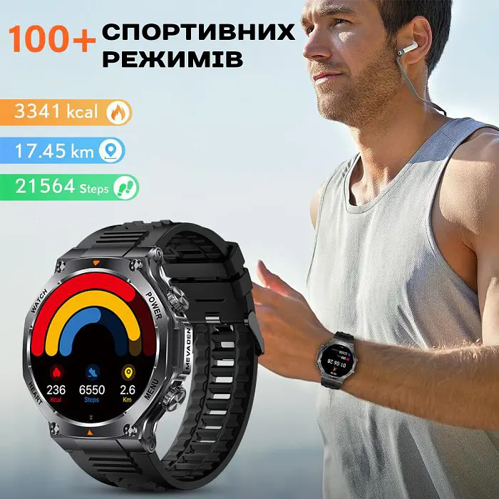 Часы Smart Mevaden Ultra Rubber, 2 ремешка - фото 12