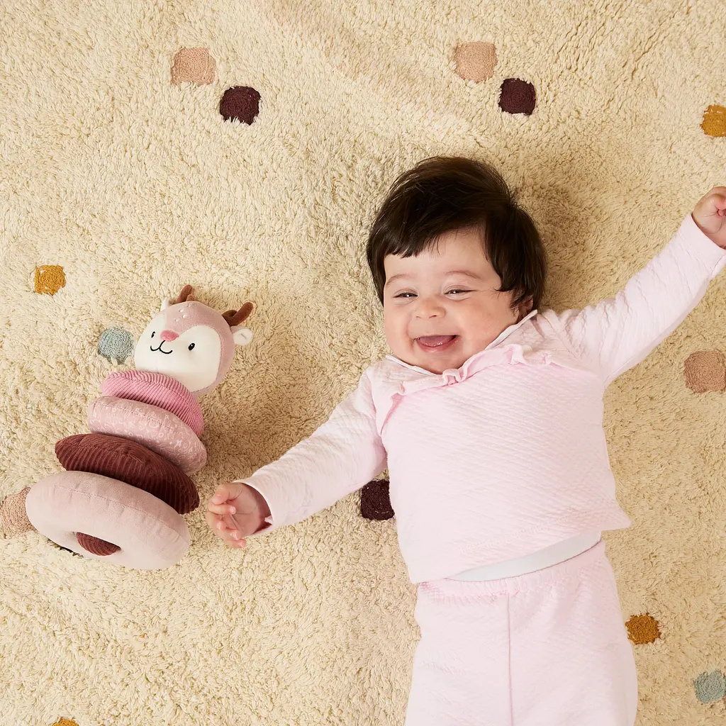 Текстильна пірамідка з брязкальцем Miniland Baby Deer (97374) - фото 5