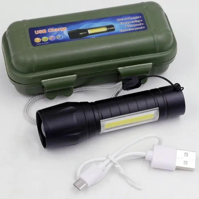 Ручний ліхтарик з USB зарядкою Світлодіодний X-Balog - фото 2