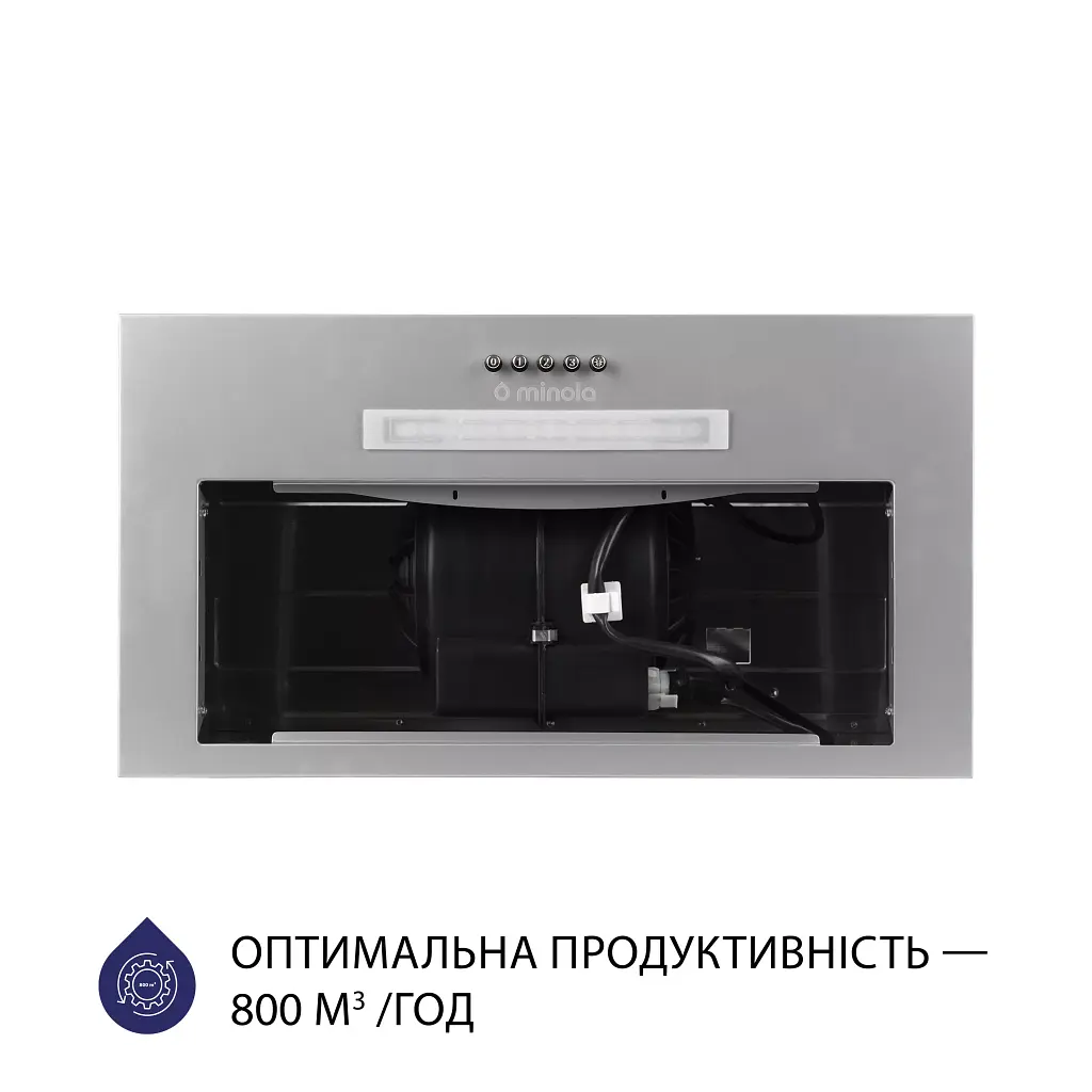 Витяжка повновбудована Minola HBI 5323 GR 800 LED - фото 3