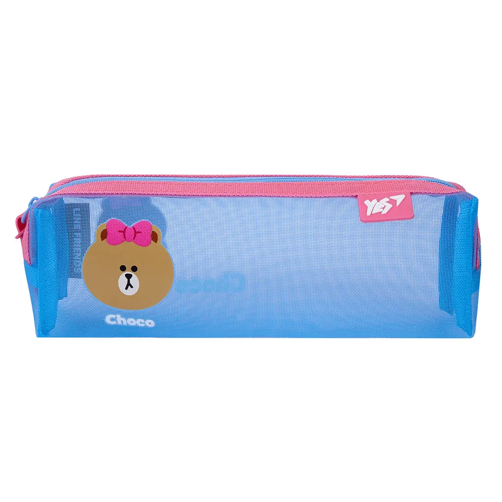 Пенал м'який YES PH-34 Line Friends Pretty Choco 21х6х4 см Блакитний (533692) - фото 3