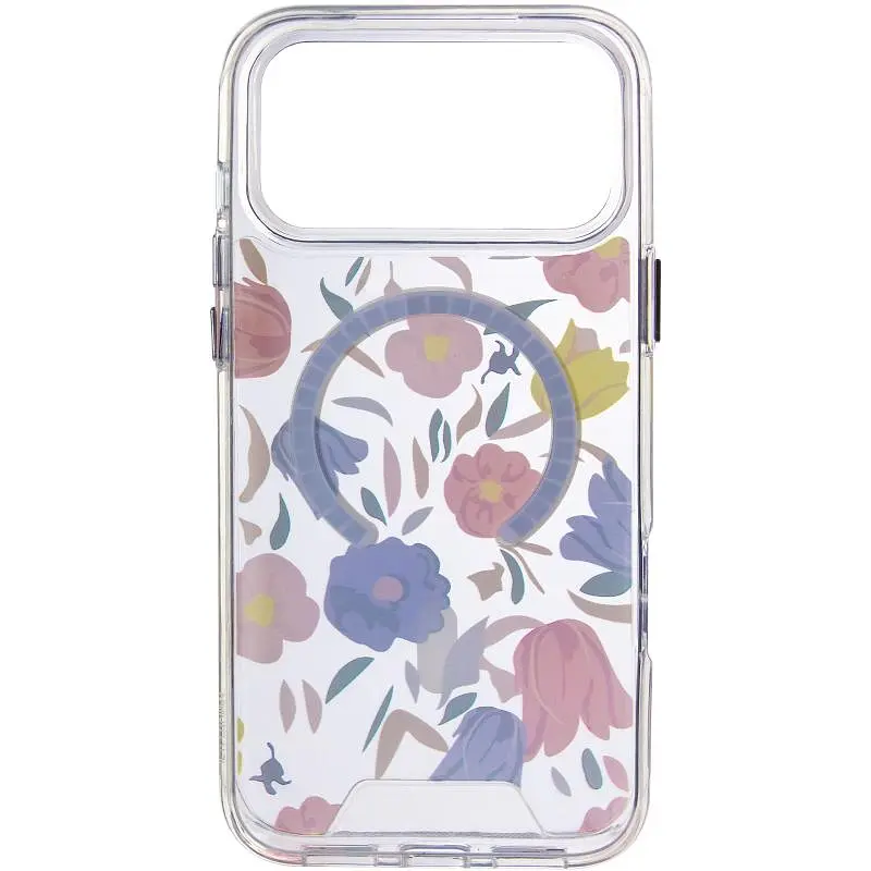TPU+PC чохол Clear Garden with MagSafe для Apple iPhone 17 Pro (6.3) Tropical Art - фото 3
