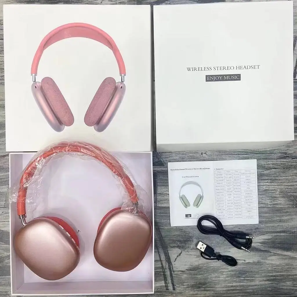 Повнорозмірні бездротові навушники-гарнітура Bluetooth з акумулятором Macaron MP90 з MP3 плеєром/AUX/microSD Червоні - фото 5