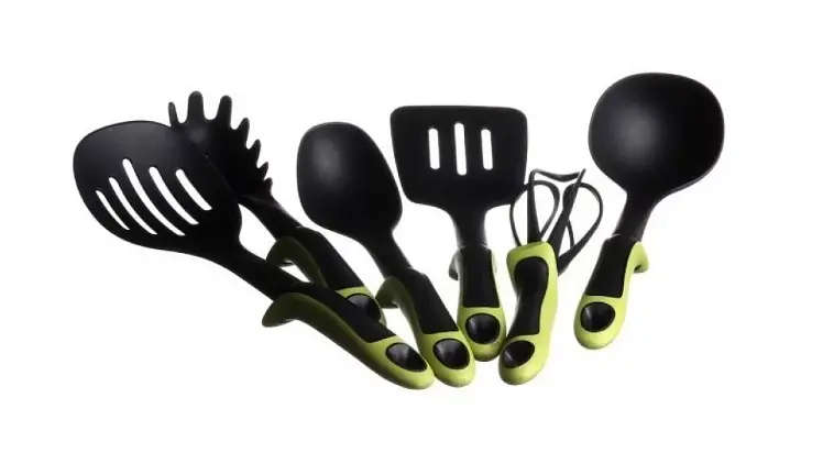 Набір кухонного приладдя Kitchen Tools Grandberg на підставці 7 предметів зелений - фото 8