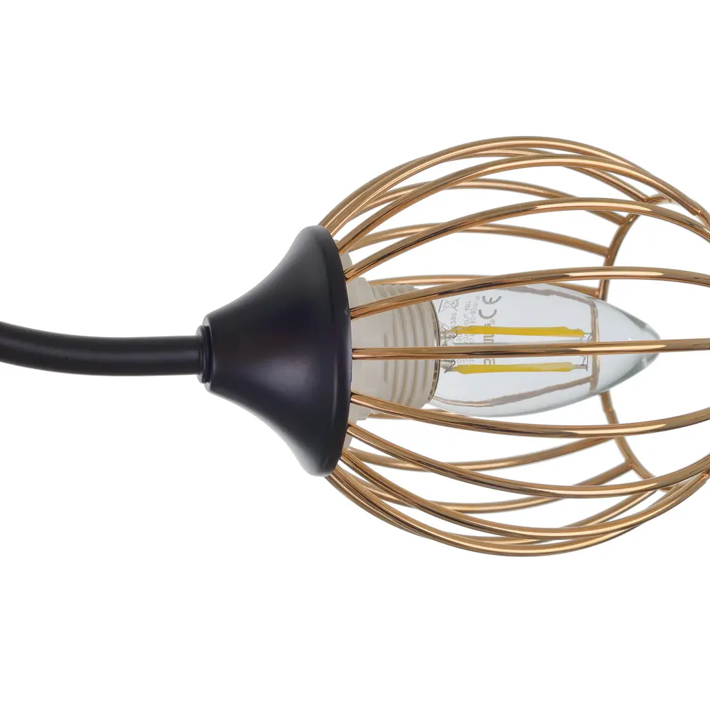 Люстра Brille потолочная лофт E27 60W BK (BL-967C/3) - фото 2