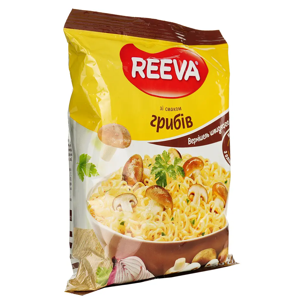 Вермишель Reeva быстрого приготовления со вкусом грибов 60 г (918546) - фото 3