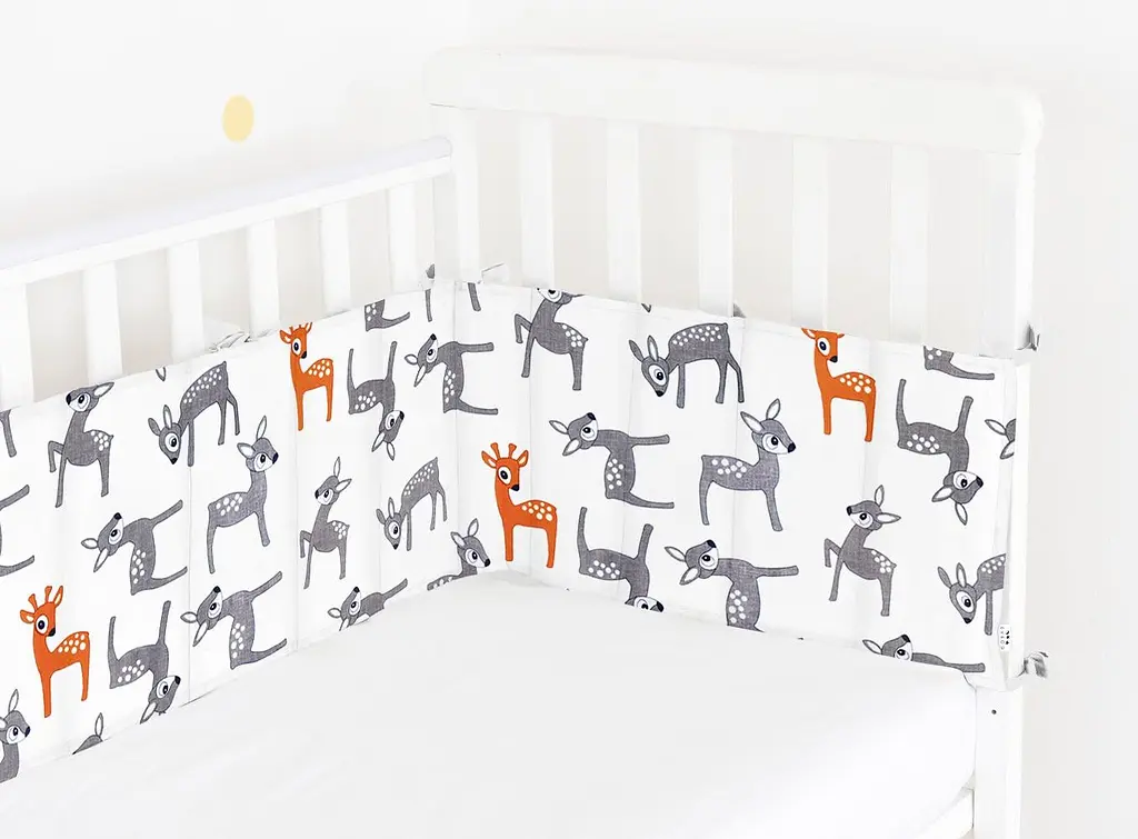Бортики в детскую кроватку 30x120 BAMBI, серый (WeltBed_Bambi_30x120) - фото 2